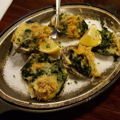 My friend's roasted oysters.